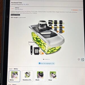 Mandoline & Spiral Slicer 11 in 1 with Stainless Steel Blades *pre-owned*